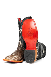 Cattleman Cowhide Red Bottom Square Toe Cowboy Boot Size 9 Box RM36