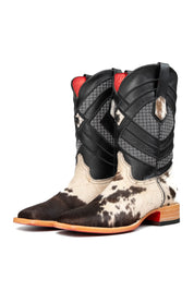 Cattleman Cowhide Red Bottom Square Toe Cowboy Boot Size 9 Box RM39