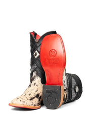 Cattleman Cowhide Red Bottom Square Toe Cowboy Boot Size 9 Box RM40