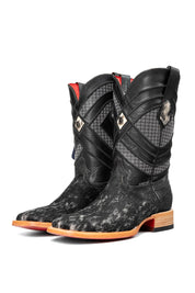 Cattleman Cowhide Red Bottom Square Toe Cowboy Boot Size 9 Box RM41