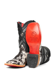 Cattleman Cowhide Red Bottom Square Toe Cowboy Boot Size 9 Box RM42