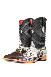 Cattleman Cowhide Red Bottom Square Toe Cowboy Boot Size 9 Box RM43