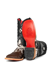 Cattleman Cowhide Red Bottom Square Toe Cowboy Boot Size 9 Box RM43