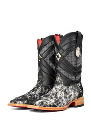 Cattleman Cowhide Red Bottom Square Toe Cowboy Boot Size 9 Box RM44