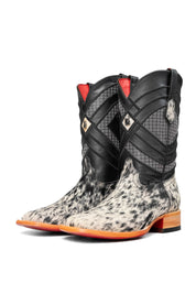 Cattleman Cowhide Red Bottom Square Toe Cowboy Boot Size 9.5 Box RM45