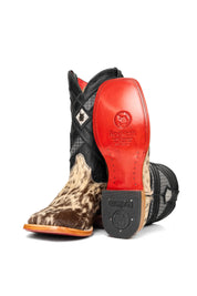 Cattleman Cowhide Red Bottom Square Toe Cowboy Boot Size 10 Box RM50