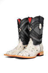 Prescott Cowhide Red Bottom Square Toe Cowboy Boot Size 10 Box RM53