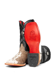Cattleman Cowhide Red Bottom Square Toe Cowboy Boot Size 10 Box RM54