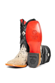 Cattleman Cowhide Red Bottom Square Toe Cowboy Boot Size 11 Box RM55