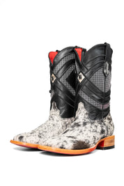 Cattleman Cowhide Red Bottom Square Toe Cowboy Boot Size 12 Box RM56