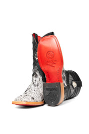 Cattleman Cowhide Red Bottom Square Toe Cowboy Boot Size 6.5 Box RM7