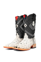 Cattleman Cowhide Red Bottom Square Toe Cowboy Boot Size 7 Box RM9
