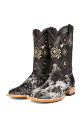 Men's Cowhide Square Toe Cowboy Boot Size 12 Box RM102