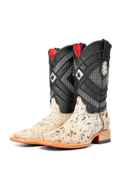 Cattleman Cowhide Red Bottom Square Toe Cowboy Boot Size 7 Box RM10