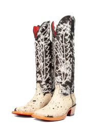 Women's Tall Cowhide Red Bottom Square Toe Cowboy Boot Size 7.5 Box UW6