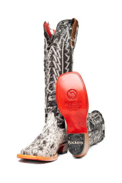 Women's Tall Cowhide Red Bottom Square Toe Cowboy Boot Size 8 Box UW7