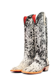 Women's Tall Cowhide Red Bottom Square Toe Cowboy Boot Size 8.5 Box UW8