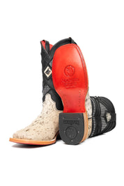 Cattleman Cowhide Red Bottom Square Toe Cowboy Boot Size 7 Box RM10