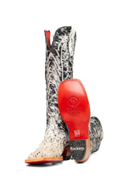 Women's Tall Cowhide Red Bottom Square Toe Cowboy Boot Size 8.5 Box UW8