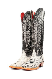 Women's Tall Cowhide Red Bottom Square Toe Cowboy Boot Size 10 Box UW10