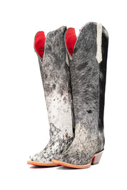 Gia Tall Cowhide Red Bottom Snip Toe Cowboy Boot Size 6 Box UW12