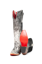 Gia Tall Cowhide Red Bottom Snip Toe Cowboy Boot Size 6 Box UW12