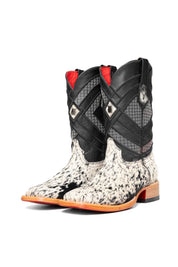 Cattleman Cowhide Red Bottom Square Toe Cowboy Boot Size 7 Box RM11
