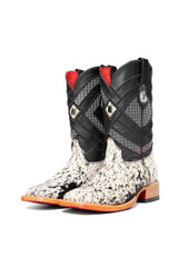 Prescott Cowhide Red Bottom Square Toe Cowboy Boot Size 7 Box RM11