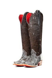 Gia Tall Cowhide Red Bottom Snip Toe Cowboy Boot Size 7 Box UW19