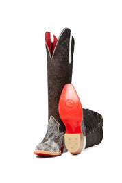Gia Tall Cowhide Red Bottom Snip Toe Cowboy Boot Size 7 Box UW19