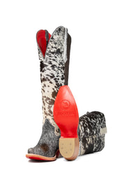 Gia Tall Cowhide Red Bottom Snip Toe Cowboy Boot Size 7 Box UW20