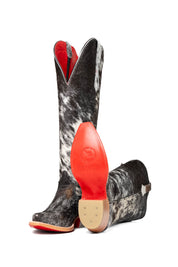 Gia Tall Cowhide Red Bottom Snip Toe Cowboy Boot Size 7 Box UW22