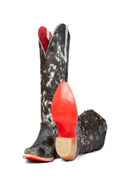 Gia Tall Cowhide Red Bottom Snip Toe Cowboy Boot Size 7.5 Box UW24
