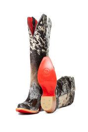 Gia Tall Cowhide Red Bottom Snip Toe Cowboy Boot Size 7.5 Box UW25