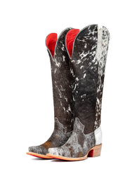 Gia Tall Cowhide Red Bottom Snip Toe Cowboy Boot Size 7.5 Box UW26