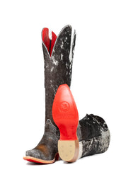 Gia Tall Cowhide Red Bottom Snip Toe Cowboy Boot Size 7.5 Box UW26