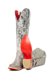 Gia Tall Cowhide Red Bottom Snip Toe Cowboy Boot Size 8 Box UW27