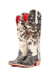 Gia Tall Cowhide Red Bottom Snip Toe Cowboy Boot Size 8 Box UW28