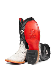 Cattleman Cowhide Red Bottom Square Toe Cowboy Boot Size 7 Box RM12