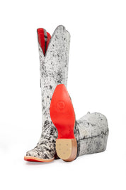 Gia Tall Cowhide Red Bottom Snip Toe Cowboy Boot Size 8 Box UW29