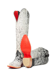 Gia Tall Cowhide Red Bottom Snip Toe Cowboy Boot Size 8 Box UW30