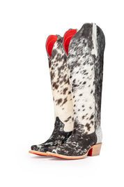 Gia Tall Cowhide Red Bottom Snip Toe Cowboy Boot Size 8.5 Box UW32