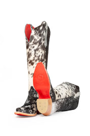 Gia Tall Cowhide Red Bottom Snip Toe Cowboy Boot Size 8.5 Box UW32