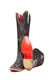 Gia Tall Cowhide Red Bottom Snip Toe Cowboy Boot Size 8.5 Box UW34