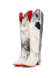Gia Tall Cowhide Red Bottom Snip Toe Cowboy Boot Size 9 Box UW35