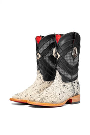 Cattleman Cowhide Red Bottom Square Toe Cowboy Boot Size 7 Box RM13