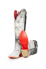 Gia Tall Cowhide Red Bottom Snip Toe Cowboy Boot Size 9 Box UW35
