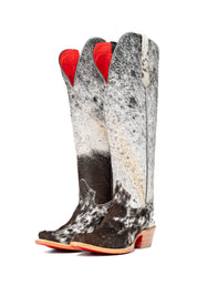 Gia Tall Cowhide Red Bottom Snip Toe Cowboy Boot Size 9 Box UW36