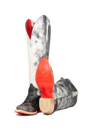Gia Tall Cowhide Red Bottom Snip Toe Cowboy Boot Size 9 Box UW39