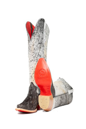 Gia Tall Cowhide Red Bottom Snip Toe Cowboy Boot Size 9 Box UW40